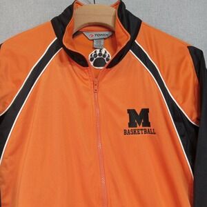Mercer Bears XL Basketball Team Jacket Orange Black Game Day Issue Warmup NCAA